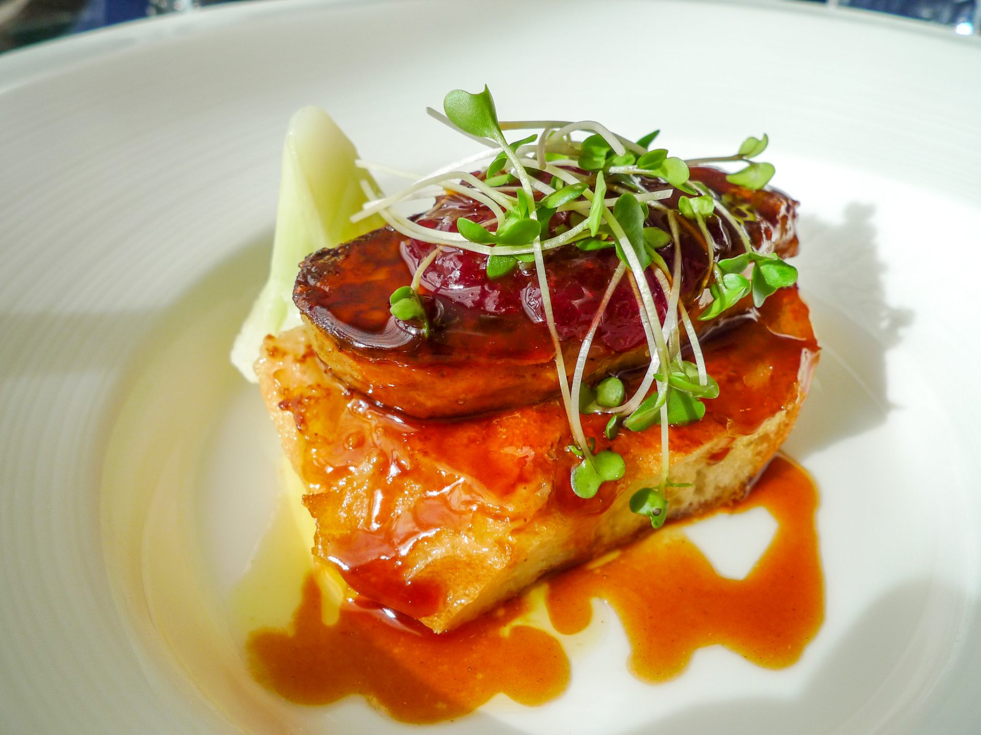  "French-Toast and Butter Toasting Foie- Gras with Strawberry Jam"