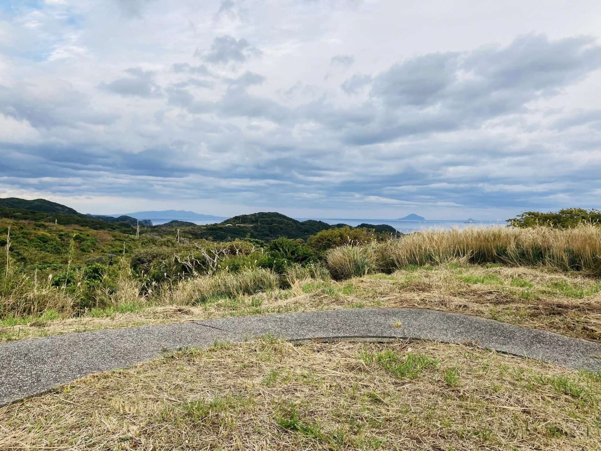 左奥に見えるのは伊豆大島。大きい島影。そう、大きいです。伊豆大島。