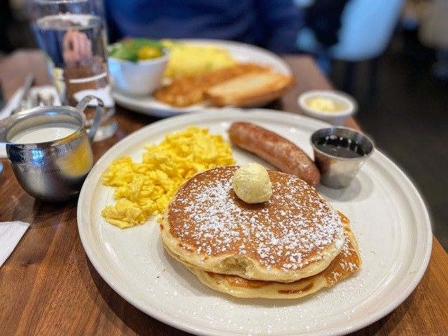 アメリカらしい王道の朝食、パンケーキ