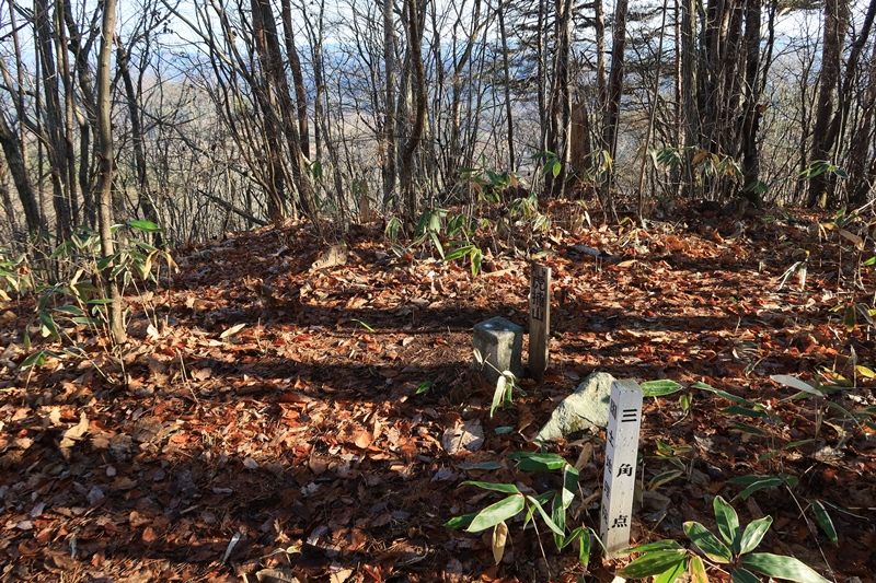 虎捕山の頂へ到着です。
木々に囲まれ、残念ながら眺望はありません。