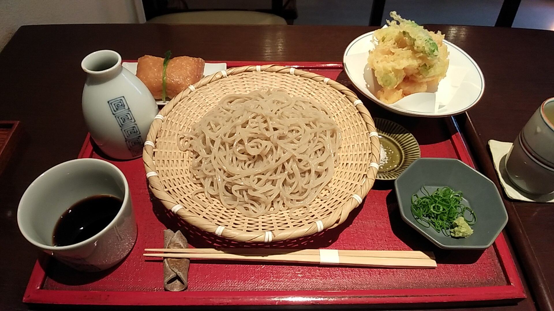 天もりそば(1,600円)