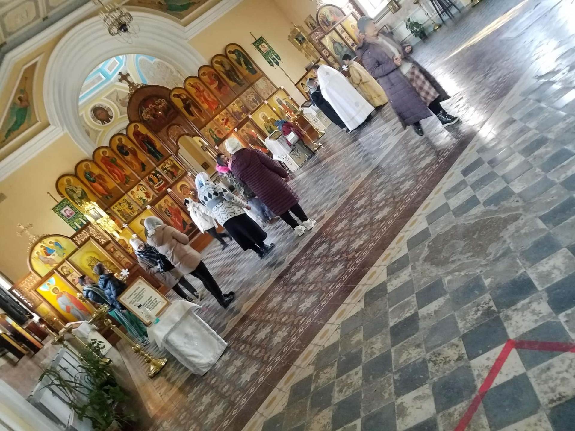 サマルカンドのロシア教会・聖アレクセイ教会　神現祭の礼拝