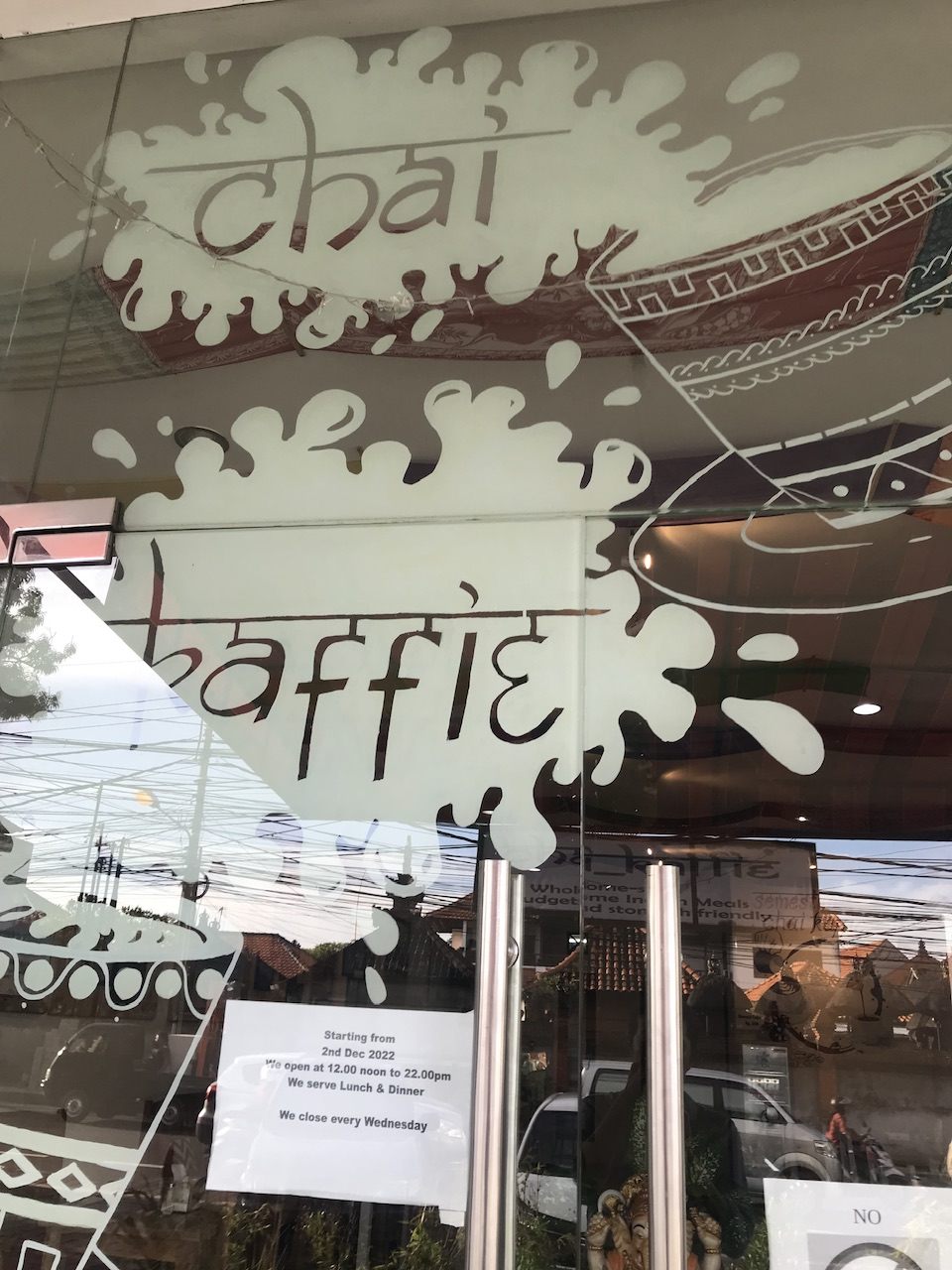 お店の名は「Chai kaffie」水曜定休