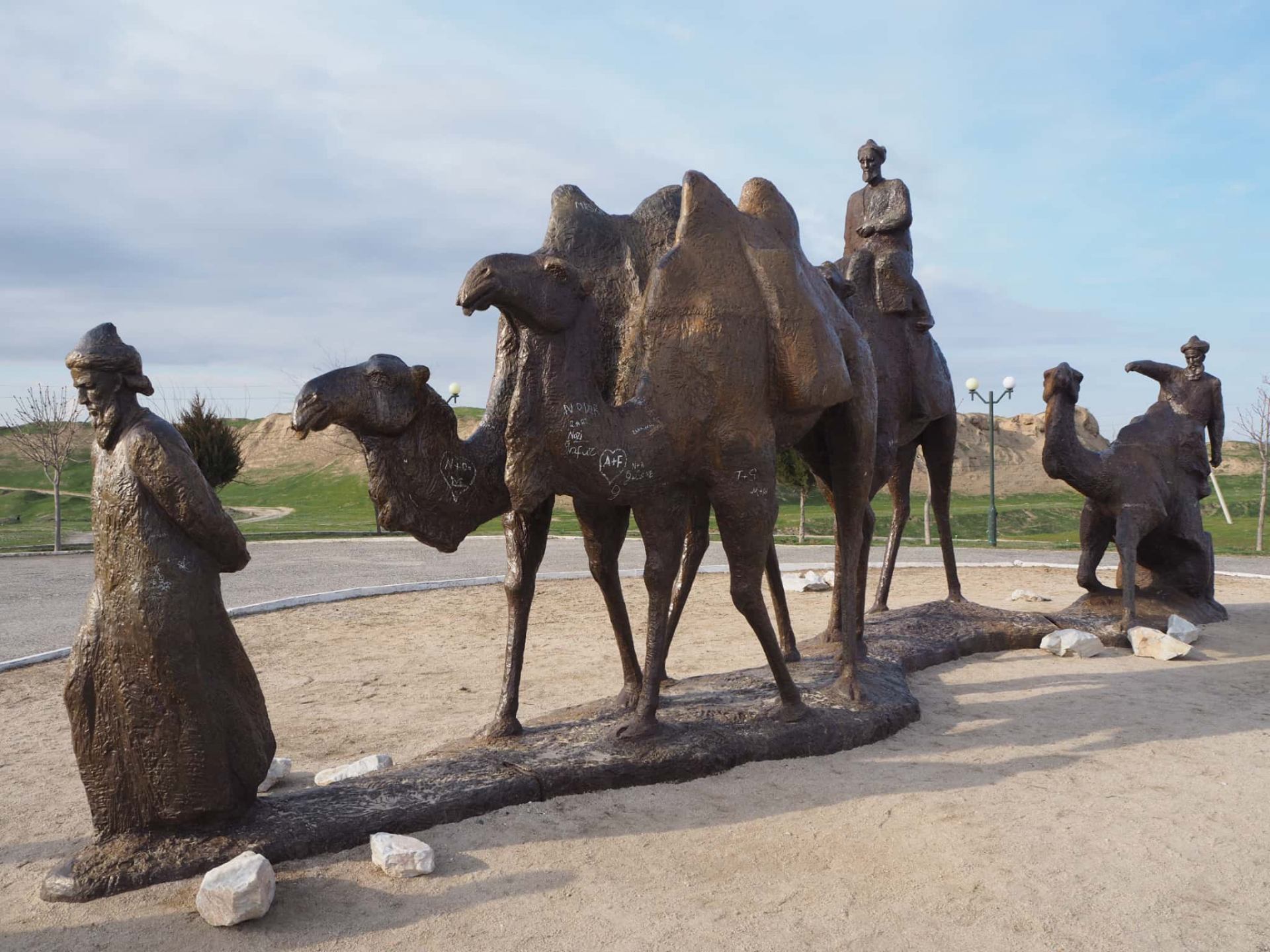アフラシアブ博物館　ラクダのキャラバン像