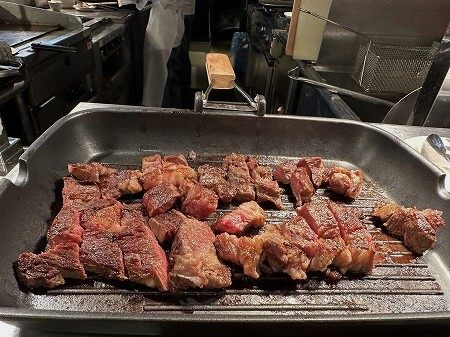 シェフズライブキッチン牛肉の鉄板焼き