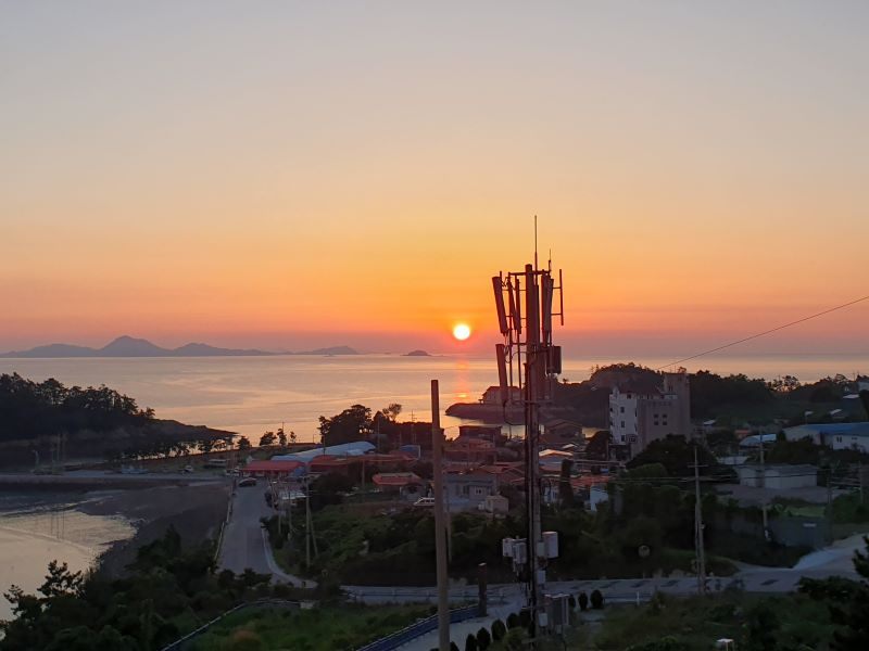 扶安辺山半島から見る夕焼けの様子