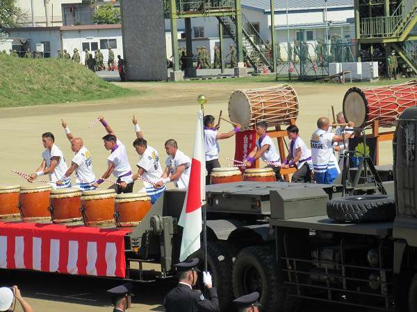 2022年10月「総隊62周年記念行事」　自衛太鼓　観閲行進