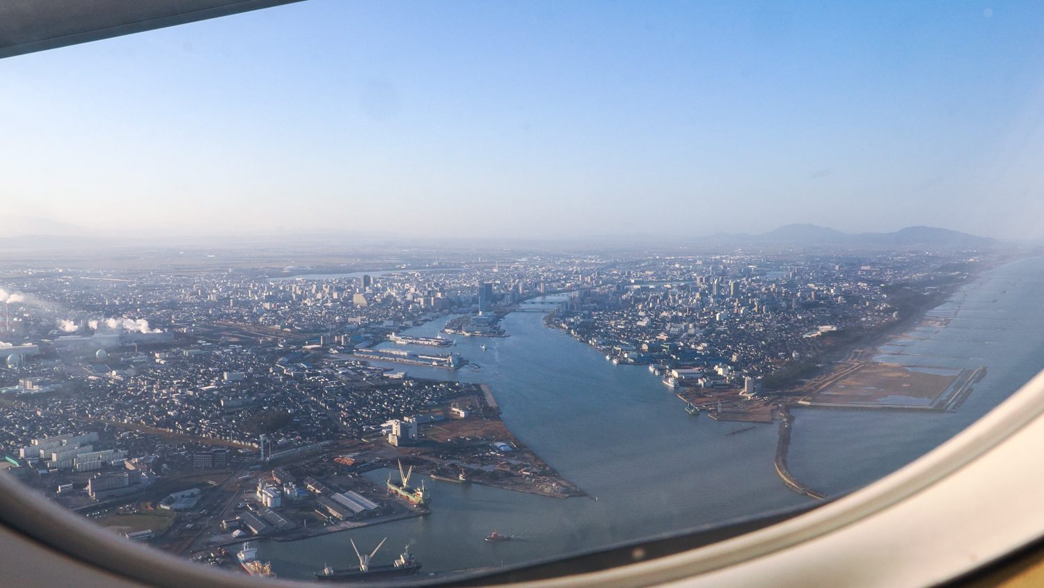 上空から見た新潟市/City view from the sky over Niigata City