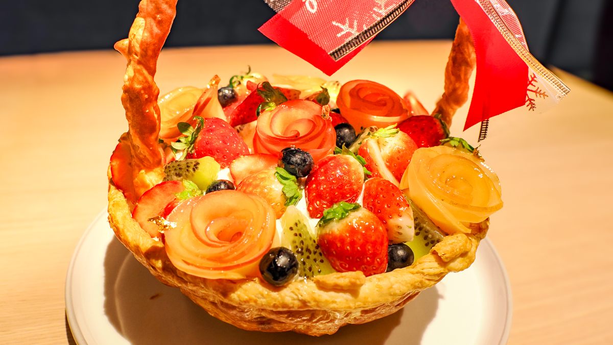 Signature Parfait with strawberries from Tomakomai, Hokkaido
