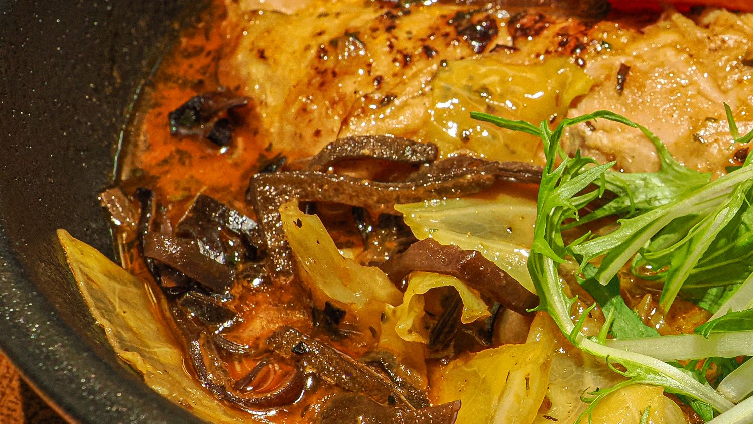 Kikurage mushroom as topping for Soup Curry