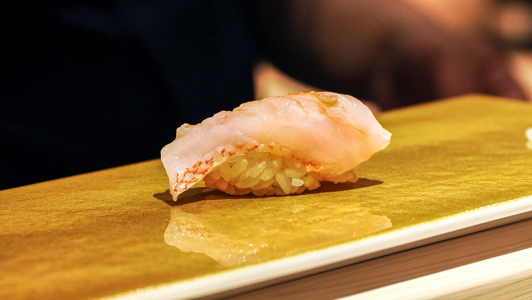 Sushi of the idiot fish from Hokkaido