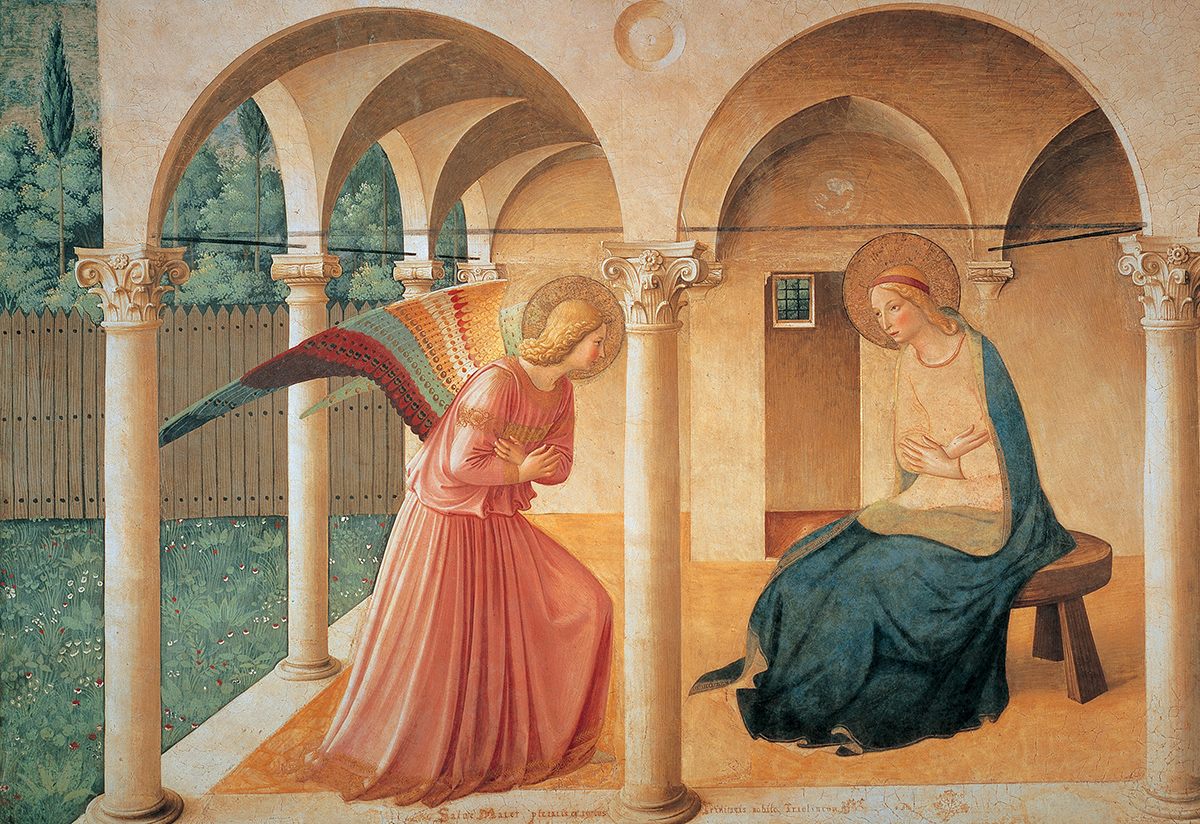 ⑦フラ・アンジェリコ「受胎告知」 1442年頃Annunciazione