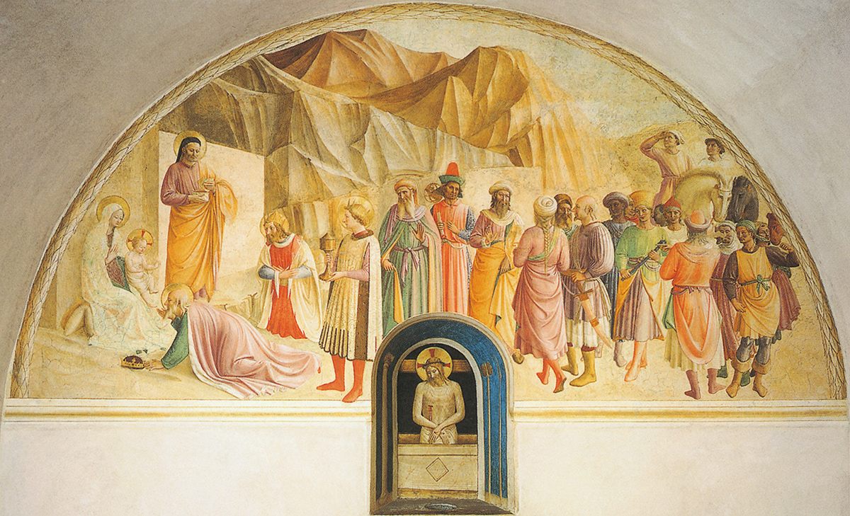 ⑨フラ・アンジェリコとベノッツォ・ゴッツォリ「マギの礼拝」1440～1443年Adorazione dei Magi