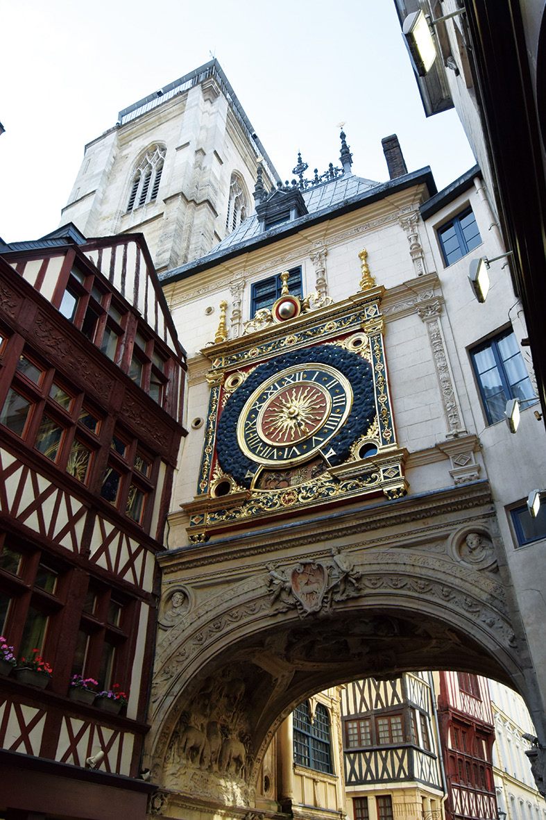 大時計はルーアンの町のシンボル