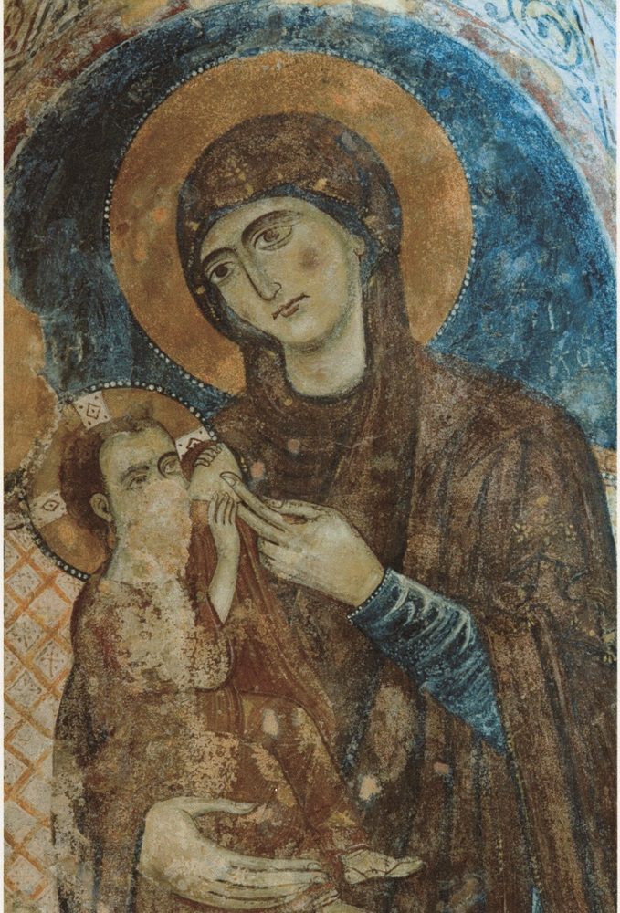 『授乳の聖母』のフレスコ画が美しい