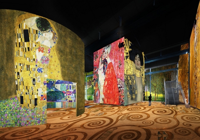 Simulation : Gustav Klimt – Atelier des Lumières © Culturespaces / Nuit de Chine