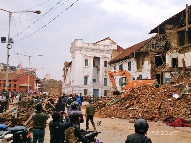 大地震2日目の「カトマンドゥ・ダルバール広場」（2015年4月撮影）