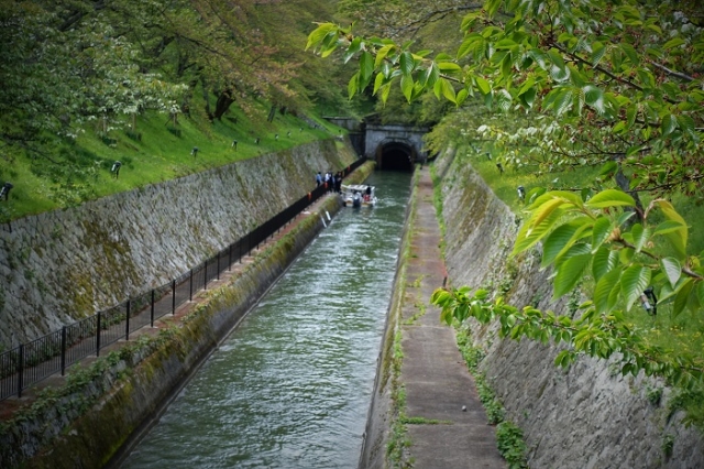 自転車を置いて、琵琶湖疏水船で京都に寄り道なんてことも