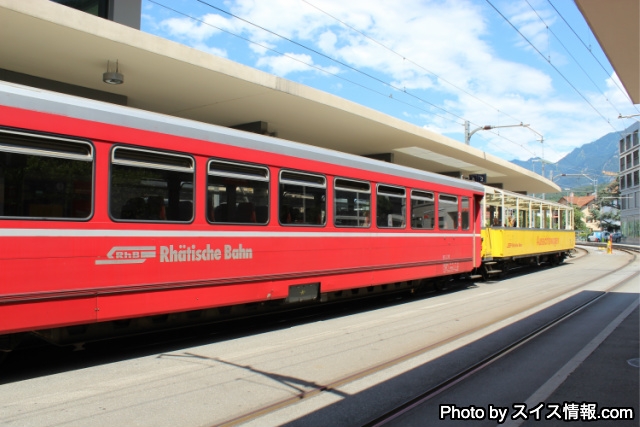 グラウビュンデン州を走るレーティッシュ鉄道