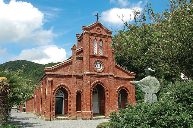 県の有形文化財に指定された堂崎教会。写真提供：長崎県観光連盟