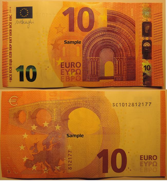 ユーロ通貨圏】新しいデザインの10ユーロ紙幣が流通し始めています