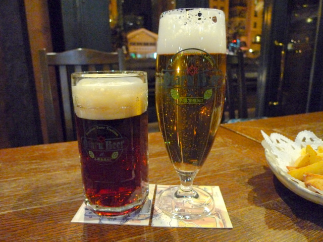 Dunkel Beer and Pilsner Beer