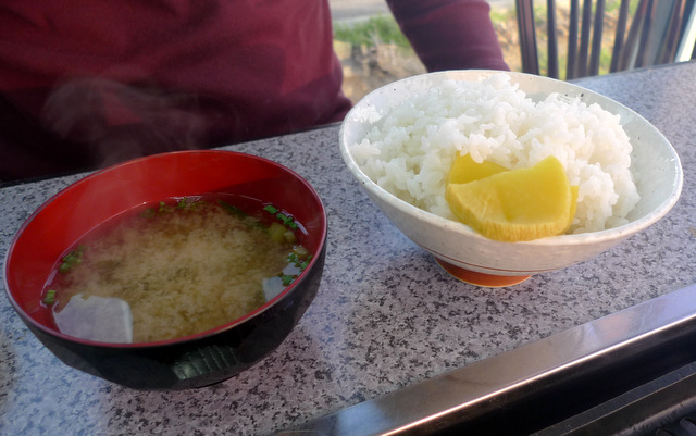 Miso Soup and Rice of a Jingisukan-Combination Jingisukan-Meal