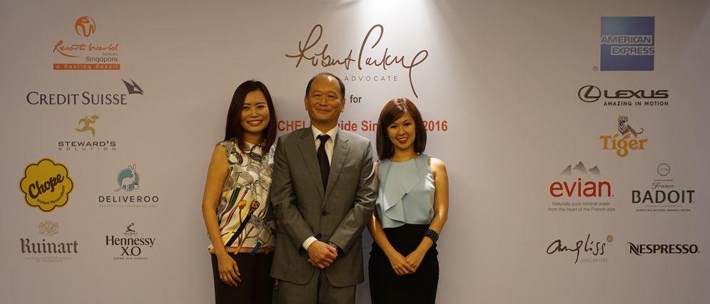 L-R Michelle Ling, Program Director of MICHELIN guide Singapore; Chan Hock Sen, Vice President of Michelin%.JPG