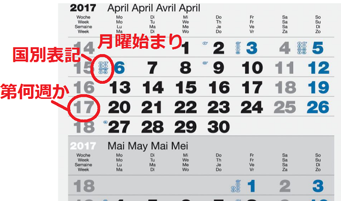 ドイツのモノ語り 第1話 とっても実用的 ドイツの4連カレンダー 地球の歩き方