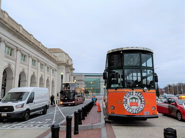 Bus and trolly in Washington DC.jpg